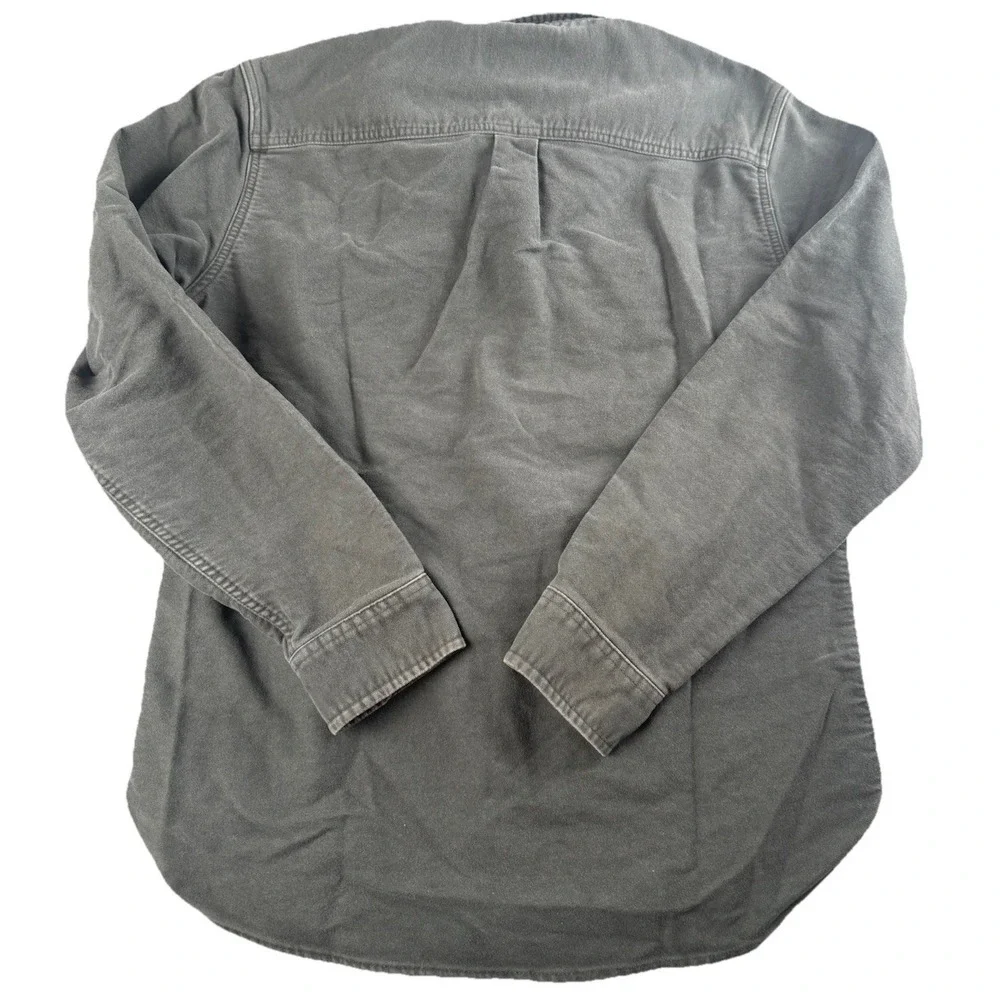 REI Co-op Organic Cotton Utility Shirt Shacket Men's Med Washed Charcoal